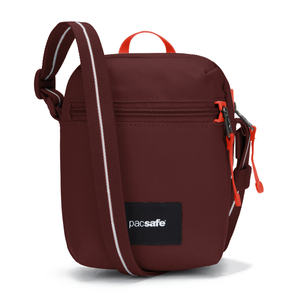 City anti-theft shoulder bag Pacsafe Go - burgundy