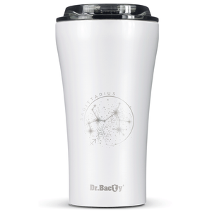 Dr.Bacty Apollo 2.0 thermal coffee mug - Sagittarius - 360 ml - Glossy White