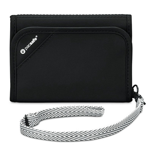 Men's small RFID Pacsafe V125 wallet - black