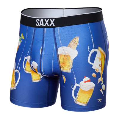 Men's sports boxer briefs SAXX VOLT Boxer Brief beer - blue.