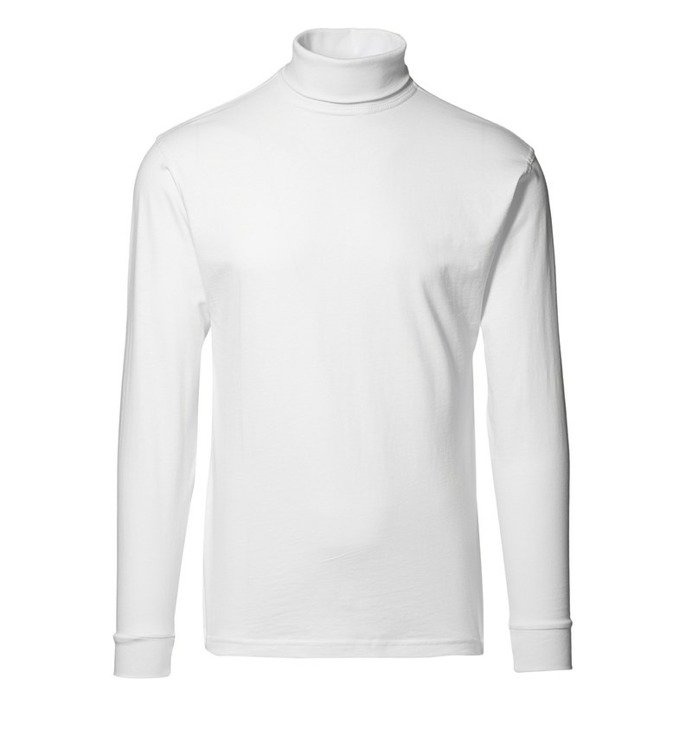 white undershirt turtleneck
