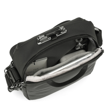 A small Pacsafe Metrosafe X 3 l anti-theft shoulder bag - black.