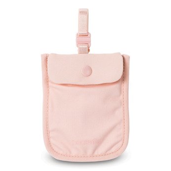 Anti-theft pouch attached to a bra - Pacsafe Coversafe S25 - pink.