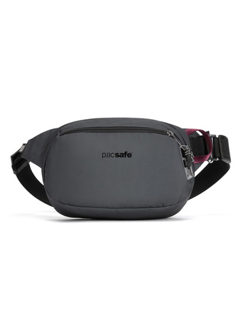 Anti-theft waist pack made from recycled materials Pacsafe Vibe 100 - dark grey.