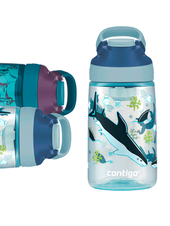 Bottle / water bottle for children Contigo Gizmo Sip 420ml Macaroon Sharks