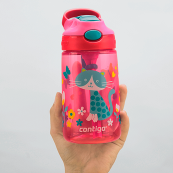 Children's Bottle - Contigo Gizmo Flip 420ml Kids Mug - Cherry Cat
