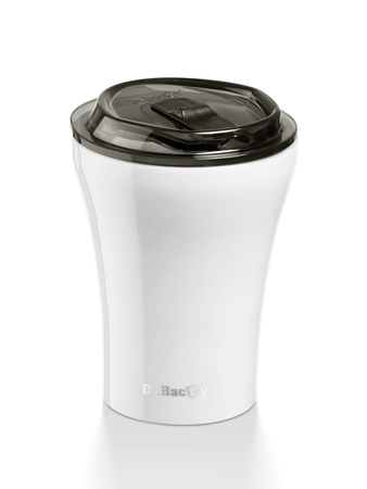 Coffee thermal mug with ceramic coating Dr. Bacty Apollo 227 ml - white