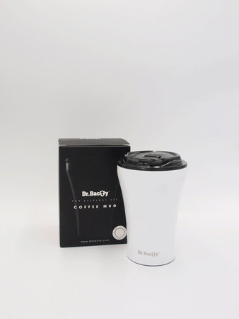 Coffee thermal mug with ceramic coating Dr. Bacty Apollo 227 ml - white