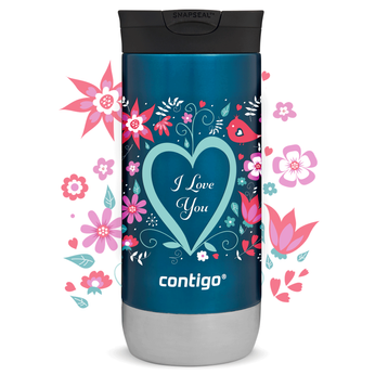 Contigo Huron 2.0 470ml thermal coffee mug - I love You - Blue