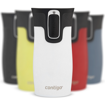 Contigo West Loop Mini 300ml thermal mug - Arabesque Black - White Metallic