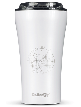 Dr.Bacty Apollo 2.0 thermal coffee mug - Sagittarius - 360 ml - Glossy White