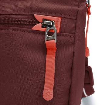 Folding women's anti-theft bag Pacsafe Go - burgundy