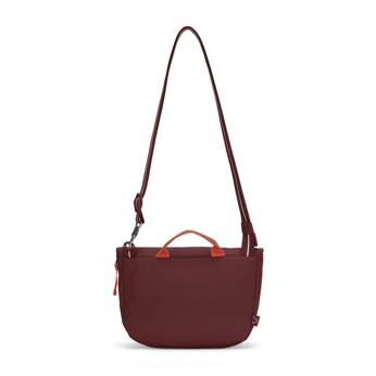 Folding women's anti-theft bag Pacsafe Go - burgundy