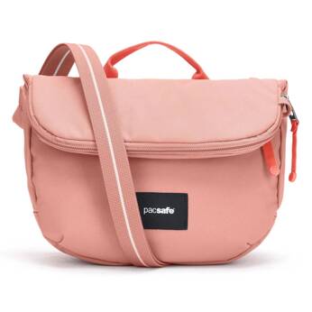 Folding women's anti-theft bag Pacsafe Go - pink.