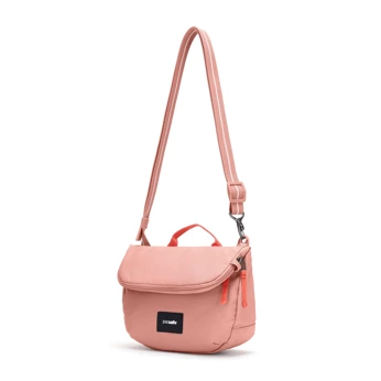 Folding women's anti-theft bag Pacsafe Go - pink.