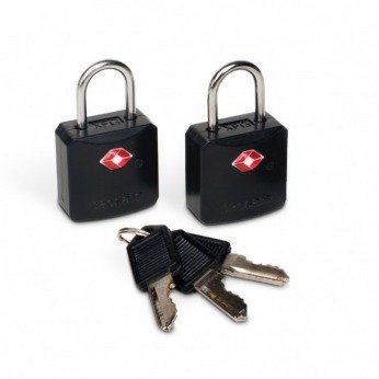 Luggage padlock with TSA Pacsafe Prosafe 620 system - 2 pcs. - black