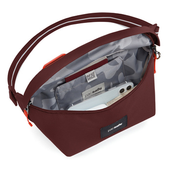 Pacsafe Go anti-theft hip pack - burgundy