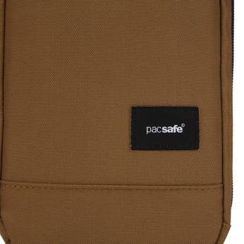 RFIDsafe anti-theft shoulder city bag by Pacsafe - brown