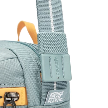 The Pacsafe Go anti-theft shoulder city bag - mint.