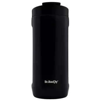 Thermal coffee mug 2-in-1 Dr.Bacty Notus 360 ml - black.