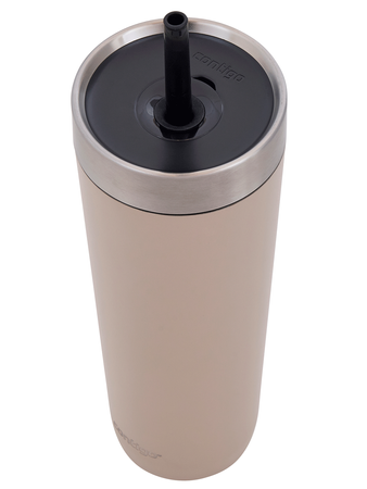 Thermal mug with straw Luxe Tumbler 720 ml with engraving - Brown Sugar