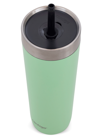 Thermal mug with straw Luxe Tumbler 720 ml with engraving - Cucumber