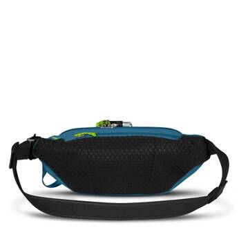 Translation: Pacsafe ECO Anti-Theft Hip Pack - Blue made from Econyl