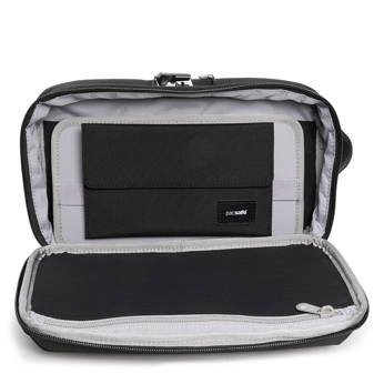 Travel case made of recycled material Pacsafe RFIDsafe - black