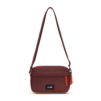 Urban small anti-theft bag Pacsafe Go - burgundy