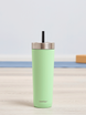 Thermal mug with straw Luxe Tumbler 720 ml - Cucumber