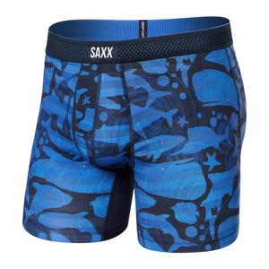 Herrenkühlboxershorts / Sportunterwäsche mit Reißverschluss SAXX DROPTEMP COOL Boxer Brief Fly - marineblau