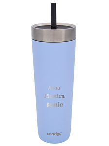 Thermobecher mit strohhalm Luxe Tumbler 720ml mit Gravur - Periwinkle