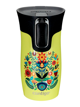 Contigo West Loop Mini Thermobecher 300ml - Folklor2 - Limelight