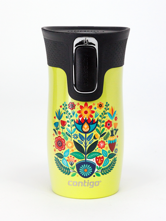 Contigo West Loop Mini Thermobecher 300ml - Folklor2 - Limelight