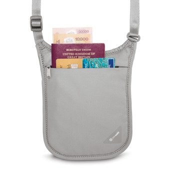 Diskrete, diebstahlsichere brieftasche -pacsafe coversafe v75- grau