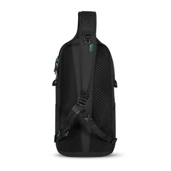 Pacsafe eco 12l anti-diebstahl-einzelschulter-rucksack - schwarz mit econyl