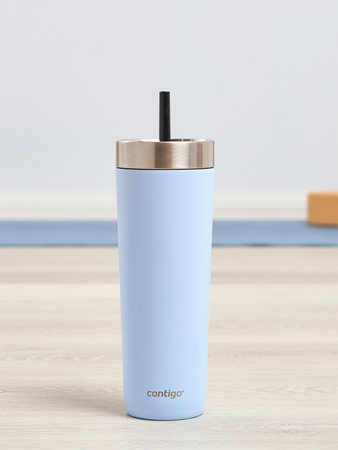 Thermobecher mit strohhalm Luxe Tumbler 720ml mit Gravur - Periwinkle