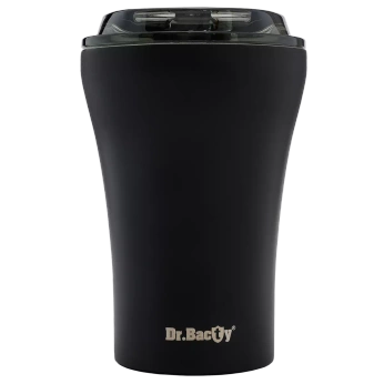 Coffee thermal mug with ceramic coating Dr.Bacty Apollo 227 ml - black