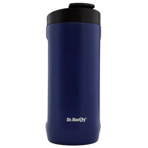 Thermal coffee mug 2-in-1 Dr.Bacty Notus 360 ml - navy blue.