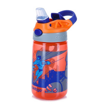 Bottle for kids - Contigo Gizmo Flip 420ml Kids Mug - Nectarine Superhero