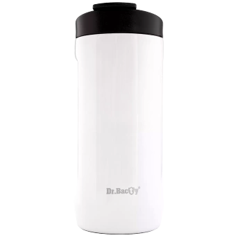 Thermal coffee mug 2-in-1 Dr.Bacty Notus 360 ml - white.