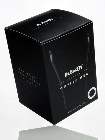 Kaffee -Thermalbecher mit Keramikbeschichtung Dr.Bacty Apollo 227 ml - schwarz