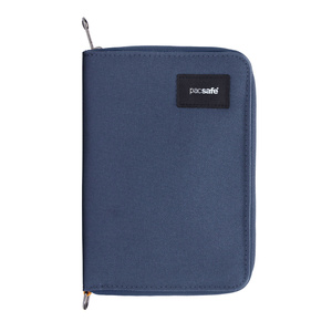 Herren-Geldbörse mit Diebstahlsicherung und RFIDsafe compact travel organizer technology - navy blue