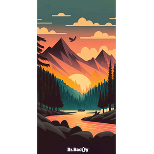 Dr.Bacty 70x140 beidseitig schnell trocknendes Handtuch - Sunset