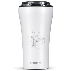 Dr.Bacty Apollo 2.0 Thermokaffeebecher - Pisces - 360 ml - Weiß glänzend