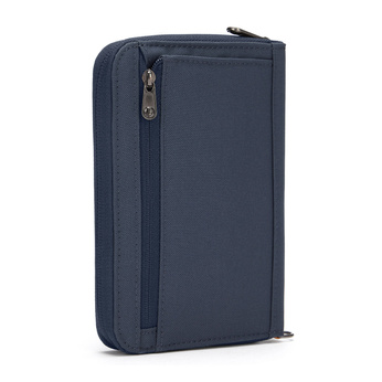 Herren-Geldbörse mit Diebstahlsicherung und RFIDsafe compact travel organizer technology - navy blue