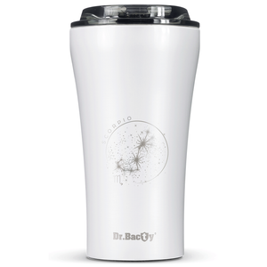 Dr.Bacty Apollo 2.0 thermal coffee mug - Scorpio - 360 ml - Glossy White