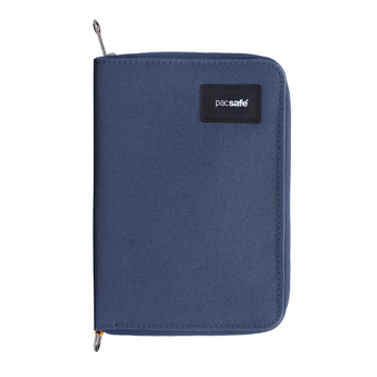 Herren-Geldbörse mit Diebstahlsicherung und RFIDsafe compact travel organizer technology - navy blue