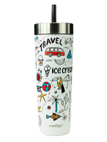 Thermobecher mit strohhalm Contigo Luxe Tumbler 720ml - Summer - Salt