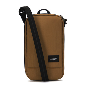 RFIDsafe anti-theft shoulder city bag by Pacsafe - brown